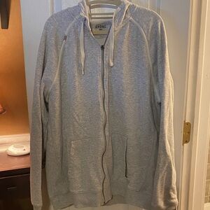 Rhone Men's Light Gray Zip-Up Sweatshirt